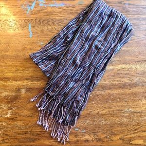 Purple striped scarf